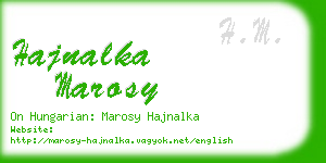 hajnalka marosy business card